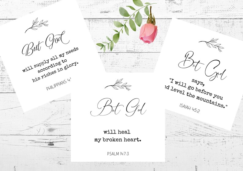Encouraging Bible Verse Cards Printable, Scripture Note Cards for Women ...