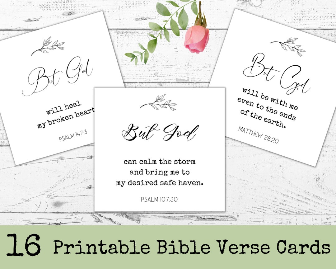 Encouraging Bible Verse Cards Printable Scripture Note Cards - Etsy
