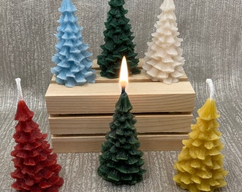 Festive Beeswax Christmas Tree candles