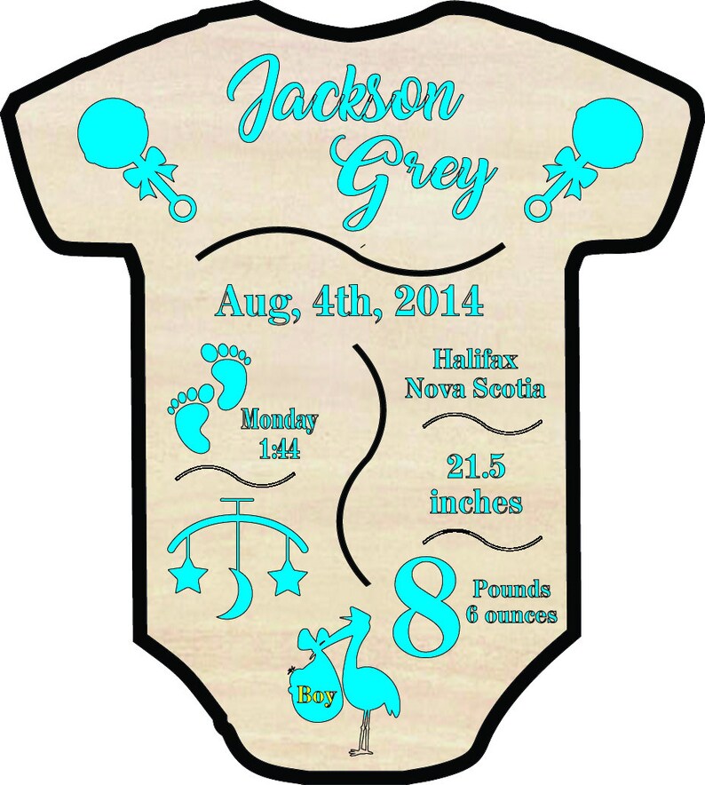 Baby Announcement Stats Bundle Photo Prop / Birthsign Design / - Etsy