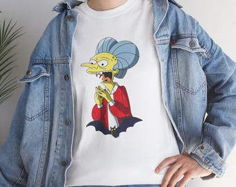 Mr. Burns Vampire T-Shirt: Simpsons Treehouse of Horror, Gothic Halloween Tee