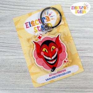 Las Chicas Superpoderosas: llavero acrílico de Él / llavero vibrante de los 90 / Bubbles Blossom Buttercup / Diablo / regalo de San Valentín / joyería / joyería