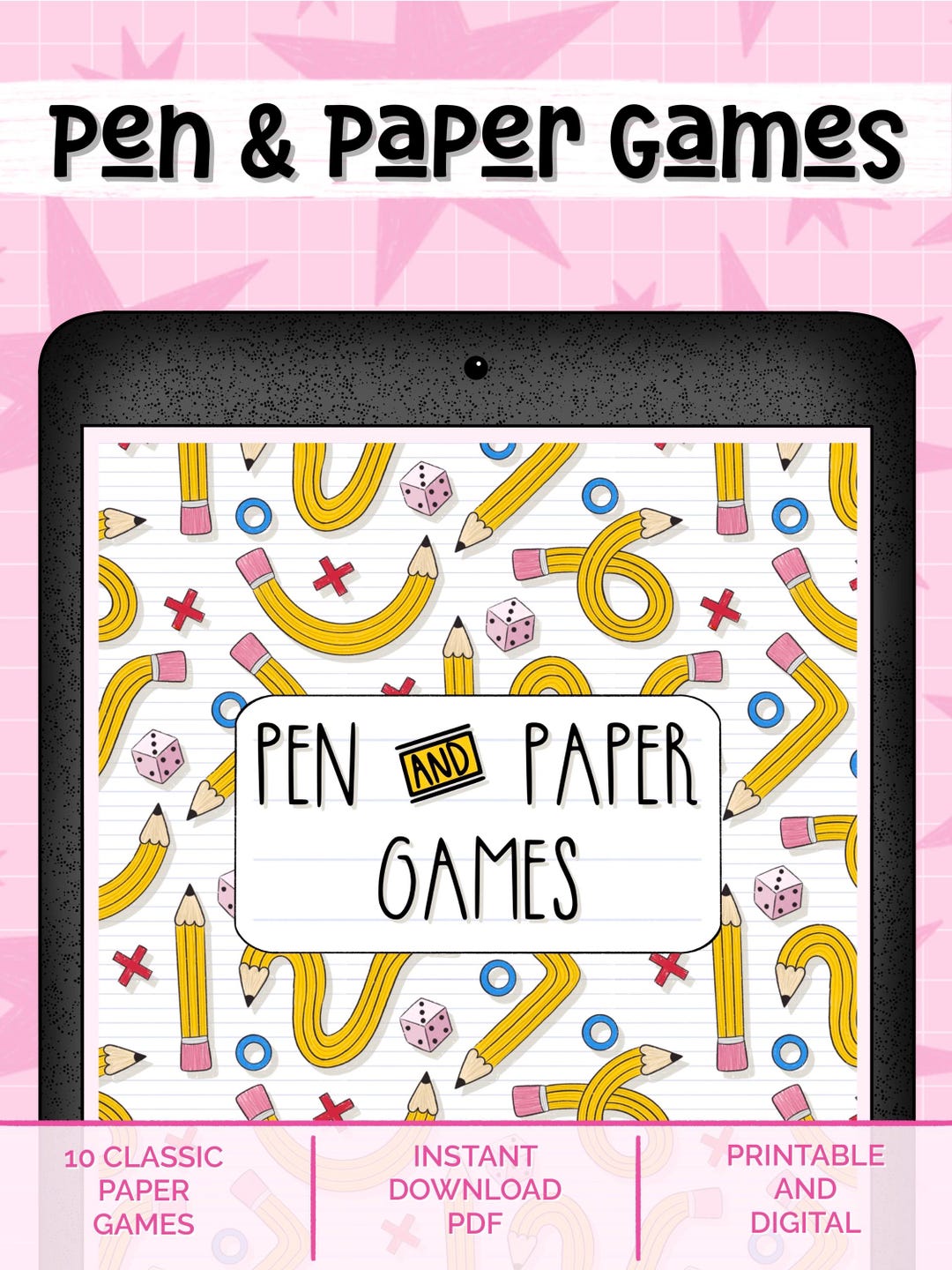 Pen & Paper Games | 10 Fun Family Activities | Printable Classic Games ...