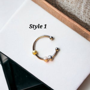 YUFFQOPC Anti Stress Ring - Elastischer Naturstein Ring Gegen Angst & Nervosität