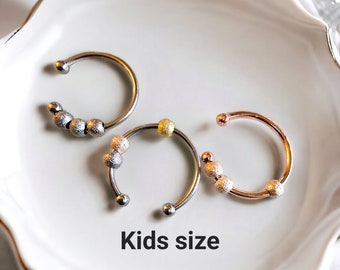 Anillo de ansiedad para niños, anillo Fidget para niños, anillo, anillo Fidget para niños, ajustable, anillo de cuentas, anillo para TDAH, hecho en el Reino Unido