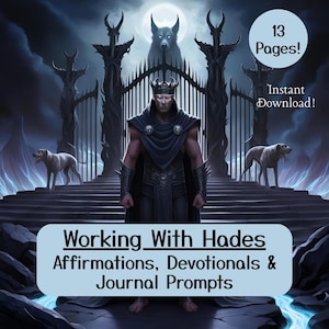 Hades Printable Affirmations and Devotions Journal, Hades Alter Invocation, Deity Hades Rituals Grimoire, Beginner Witch Book of Shadows
