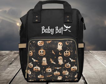 Baby Bat Goth Baby Diaper Bag, Goth Baby Bag Nappy Bag, Dark Cottagecore Witchy Baby Gift, Spooky Horror Baby Nursery Decor, Pastel Goth Bag