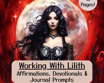 Lilith Printable Affirmations and Devotions Journal, Lilith Alter Invocation, Deity Rituals Grimoire, Beginner Witch Book of Shadows Lilith