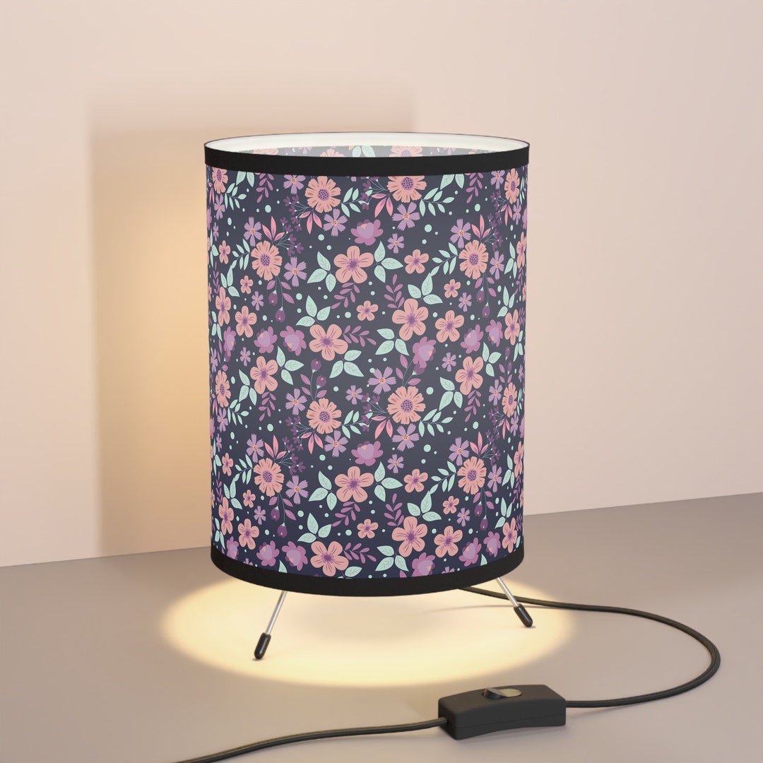 Flower Lamp Mid Century Modern Lamp Night Stand Decor Preppy Etsy