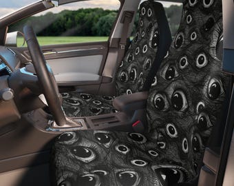 Gothic Car Seat Covers, Goth Car Seat Cover Set, Creepy Witchy Car Seat Protector, Cute Car Accessories Women, Weirdcore Goth Car Seat Cover