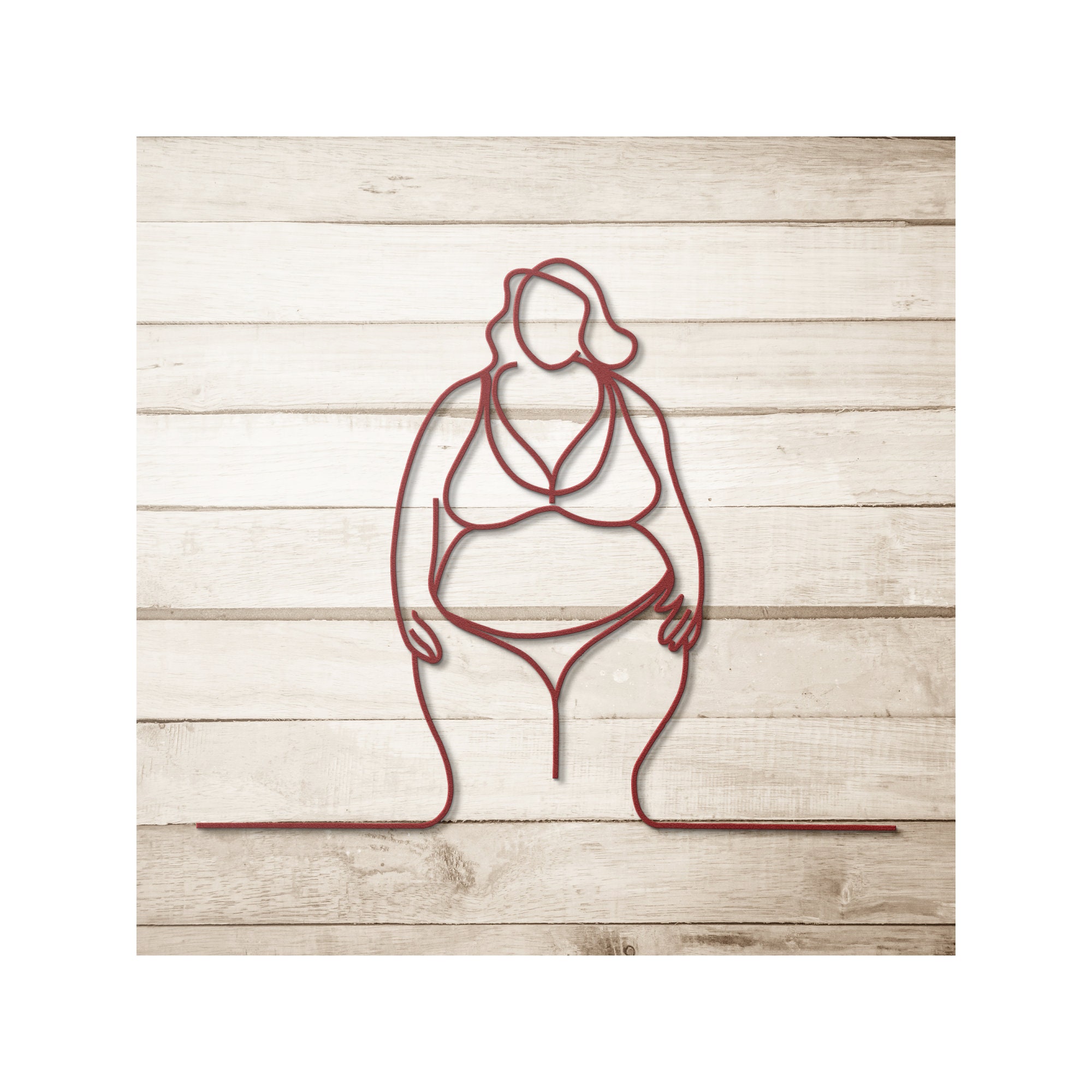 Body Positive Metal Wall Art, Body Positivity Oversized Metal Art, Feminism Womens Rights Curvy Bodies Room Decor, Kink Bdsm Sexy Line Art