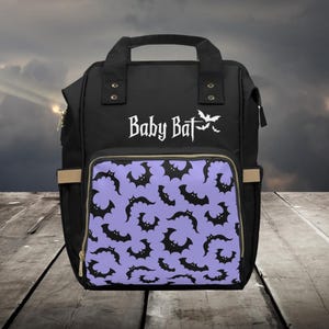 Baby Fledermaus Gothic Windeltasche, Gothic Baby Tasche, Windeltasche, dunkle Cottagecore Baby Geschenk, gruselige Horror Baby Kinderzimmer Dekor, Pastell Goth Tasche