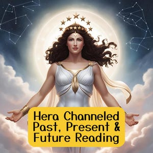 Lectura de tarot canalizada por Hera (pasado, presente y futuro), lectura honesta de Hera (médium psíquica), mensaje directo canalizado por Hera, trabajo con la sombra de Hera.