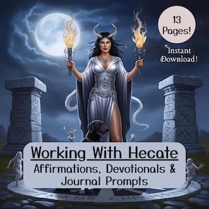 Hecate Printable Affirmations and Devotions Journal, Hecate Alter Invocation, Deity Rituals Grimoire, Beginner Witch Hecate Book of Shadows