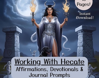 Hecate Printable Affirmations and Devotions Journal, Hecate Alter Invocation, Deity Rituals Grimoire, Beginner Witch Hecate Book of Shadows