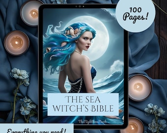 Sea Witch Grimoire: Ocean Magic PDF, Spells, Rituals & Mermaid Affirmations for Coastal Enchantment