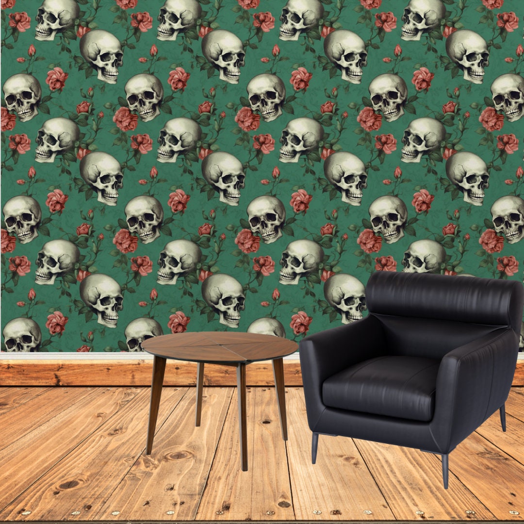 Gothic Floral Peel and Stick Wallpaper Goth Grunge Coquette - Etsy