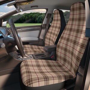 Tartan Aqua Blue Plaid Car Seat Covers