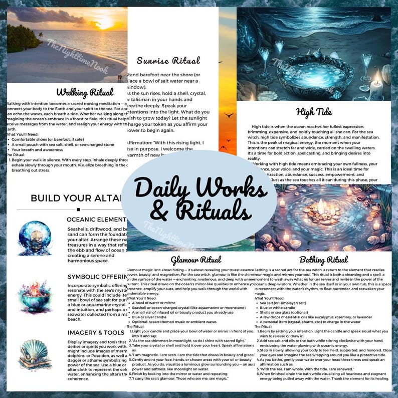 Sea Witch Grimoire: Ocean Magic PDF, Spells, Rituals & Mermaid ...