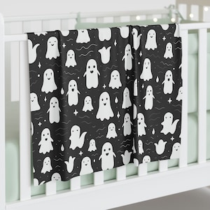 Goth Baby Bat Swaddle Blanket, Pastel Goth Grunge Punk Baby Nursery Decor, Gothic Baby Shower Gift, Spooky Witchy Halloween Nursery Blanket
