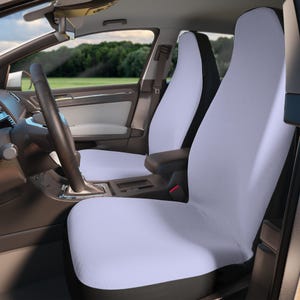 Purple Set of 2 Car Seat Covers, Universal Fit, Minimalist Auto Interior Protector Washable Custom Size Modern Cute Car Accessories Women