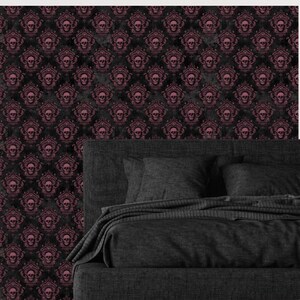 Gothic Vampire Aesthetic Peel and Stick Wallpaper, Goth Macabre Oddities Home Decor Accessories, Goth Dark Baby Nursery Decor Contact Paper
