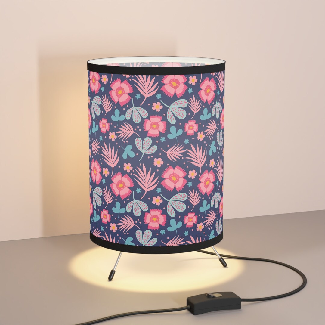 Flower Lamp Mid Century Modern Lamp Night Stand Decor Preppy Etsy