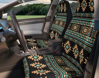 Boho Stripe Car Seat Cover, Boho Aztec Aesthetic Print Car Accesorios, Granola Girl Car, Decoración Estética, Goblincore, Rústico Mexicano