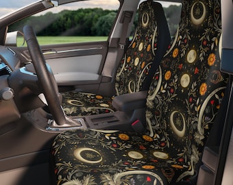 Gothic Car Seat Covers, Car Seat Protector, Cute Car Accessories, Goth Car Decor, Vintage Goth Patchwork Custom Car Emblems Goth Seat Cover