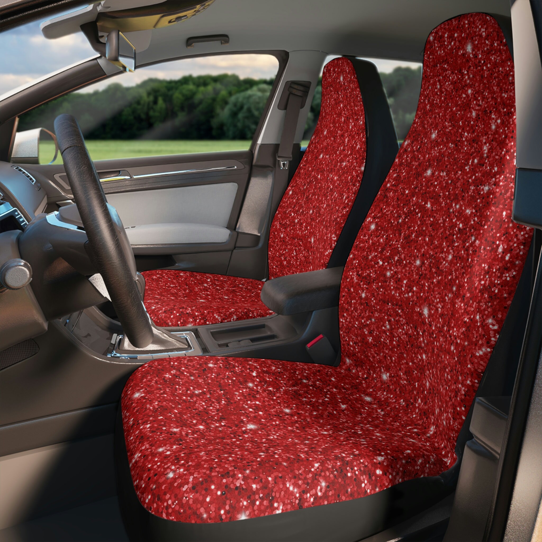 Autositz Aufbewahrungsbox,MoreChioce Bling Bling Glitzer Auto Seat