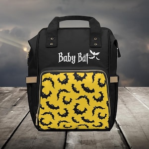 Baby Bat Goth Baby Diaper Bag, Goth Baby Bag Nappy Bag, Dark Cottagecore Witchy Baby Gift, Spooky Horror Baby Nursery Decor, Pastel Goth Bag