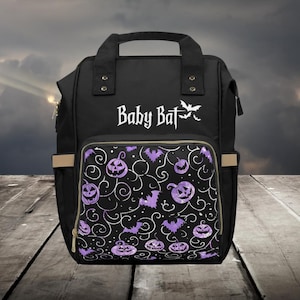 Baby Fledermaus Gothic Windeltasche, Gothic Baby Tasche, Windeltasche, dunkle Cottagecore Baby Geschenk, gruselige Horror Baby Kinderzimmer Dekor, Pastell Goth Tasche