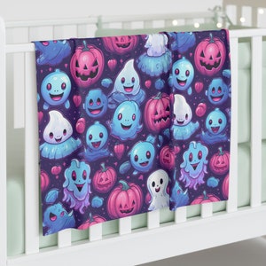 Goth Baby Bat Swaddle Blanket, Pastel Goth Grunge Punk Baby Nursery Decor, Gothic Baby Shower Gift, Spooky Witchy Halloween Nursery Blanket