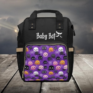 Baby Fledermaus Gothic Windeltasche, Gothic Baby Tasche, Windeltasche, dunkle Cottagecore Baby Geschenk, gruselige Horror Baby Kinderzimmer Dekor, Pastell Goth Tasche