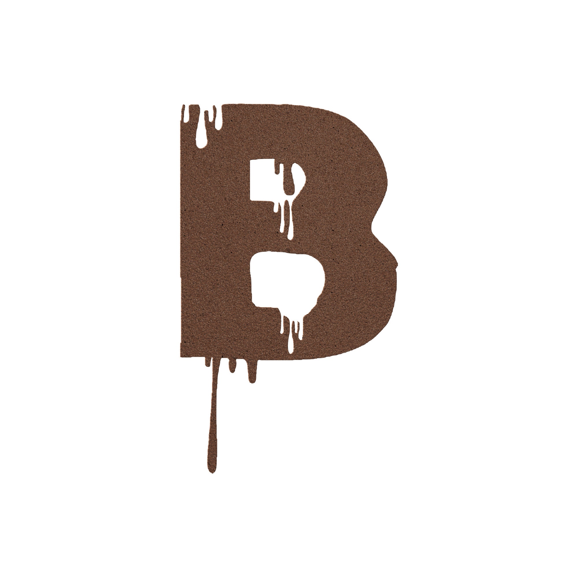 Metal Letter B Drip Horror Macabre Wall Decor Die Cut Metal Etsy