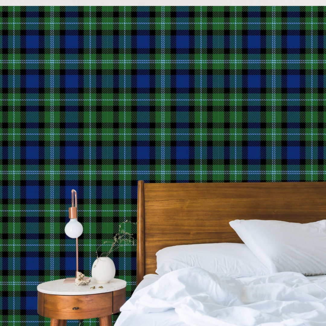 Tartan Plaid Peel and Stick Wallpaper Dark Academia Coquette Etsy