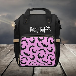 Baby Fledermaus Gothic Windeltasche, Gothic Baby Tasche, Windeltasche, dunkle Cottagecore Baby Geschenk, gruselige Horror Baby Kinderzimmer Dekor, Pastell Goth Tasche