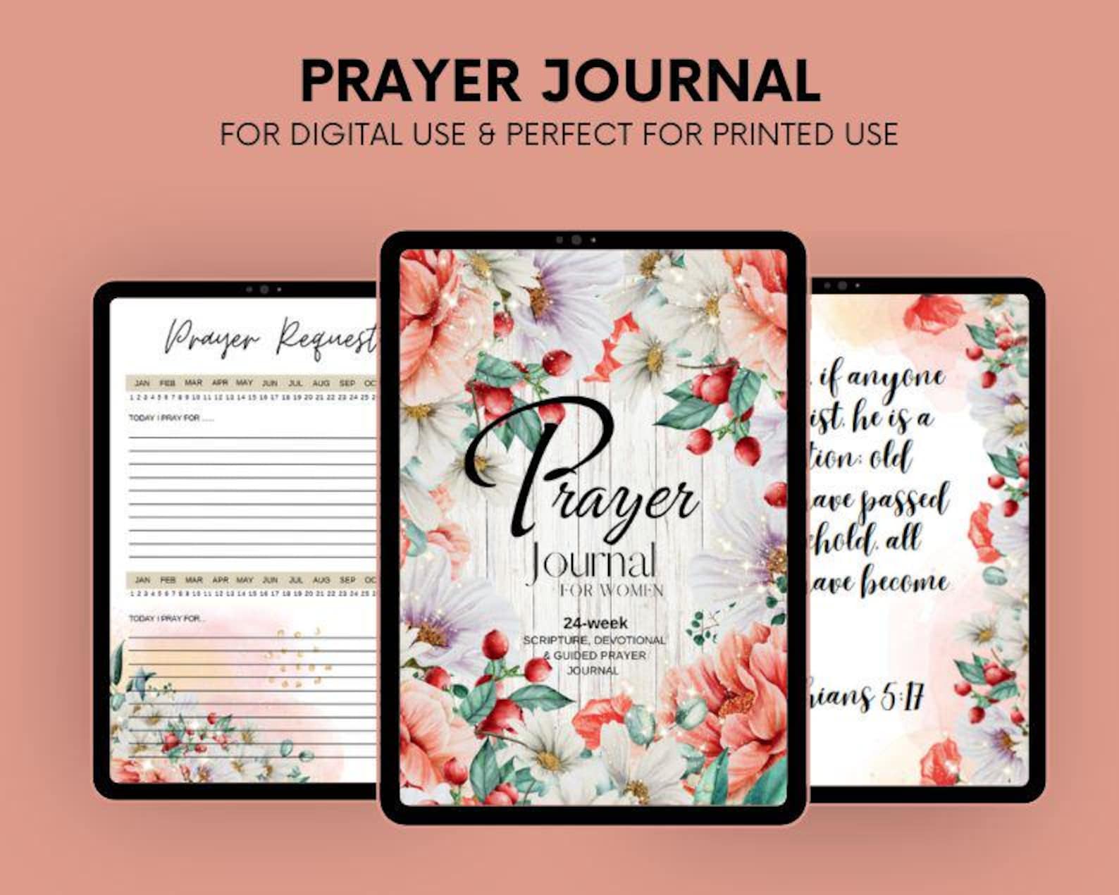 Prayer Journal Printable | Faith Planner PDF | Bible Study & Devotional ...