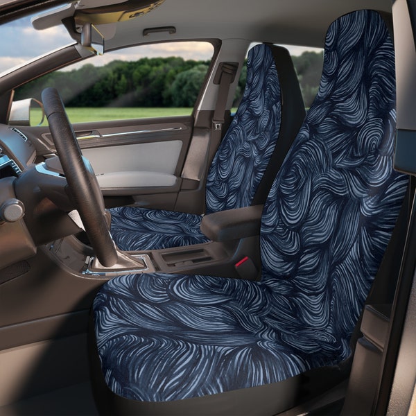 Blue Tartan Plaid Car Seat Covers