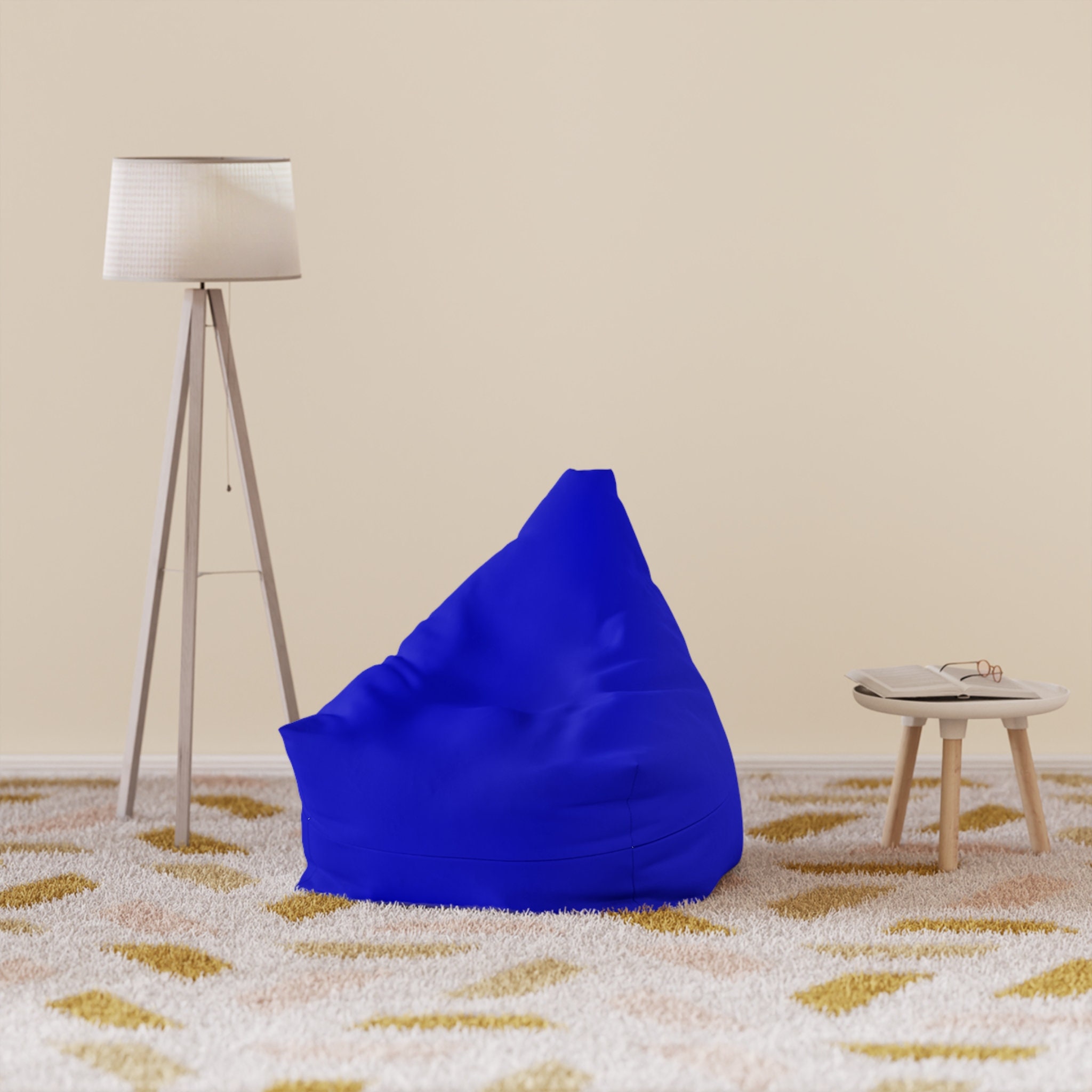 Royal Blue Bean Bag Chair Cover Solid Color Bean Bag Chair Etsy