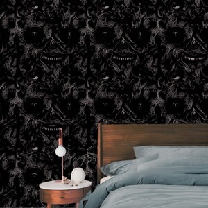 Dark Academia Gothic Wallpaper, Goth Vampire Aesthetic Peel and Stick