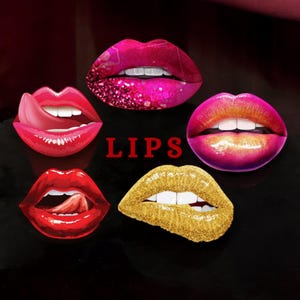 Lábios de batom brilhantes PNG, Clip Art de batom, Dia dos namorados, Cosméticos PNG, Dia dos namorados, Logotipo de beleza, Uso comercial Ok!