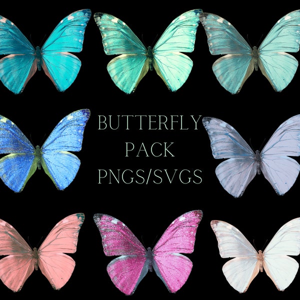 Beautiful Butterfly Art PNG/ SVG Digital Download Only/Transparent Background Clip Art Sublimation Images