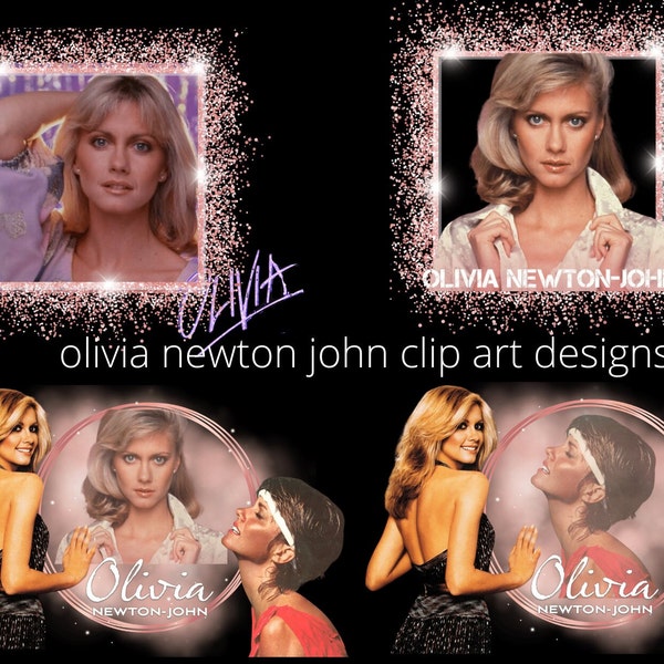 Olivia Newton John Original Digital Designs PNG Digital Download Only/Transparent Background for T-Shirts, Tumblers etc...