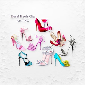 Shoe Clip Art: High Heels Transparent PNG, Women&#39;s Shoes PNG, Digital Download, Printable Shoe Graphic, Fashion Design Element