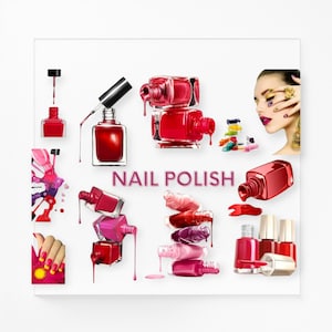 Nail Polish Clip Art, Beauty Salon, Nail Design, Nail Salon Flyer, Transparent Background, Beauty Logo, Commercial Use Ok!