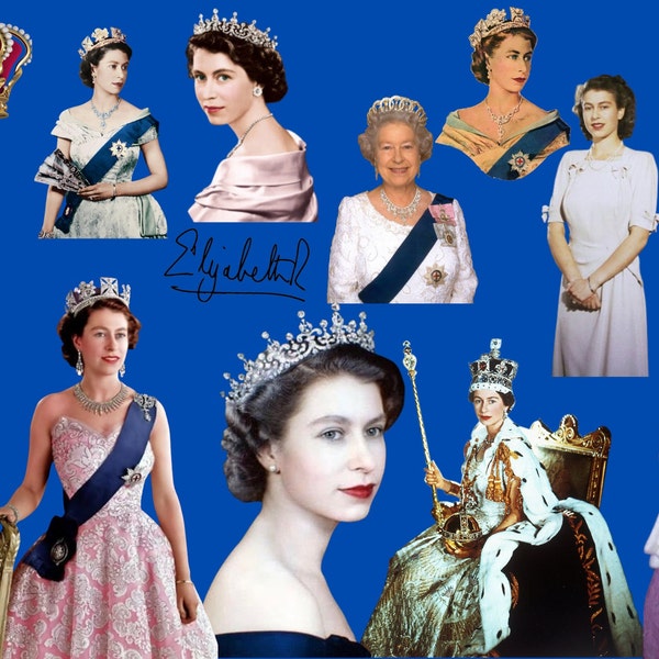 Queen Elizabeth Clip Art Transparent PNG Digital Art Download Only Sublimation for Projects - Large Clear Images Transparent Backgrounds