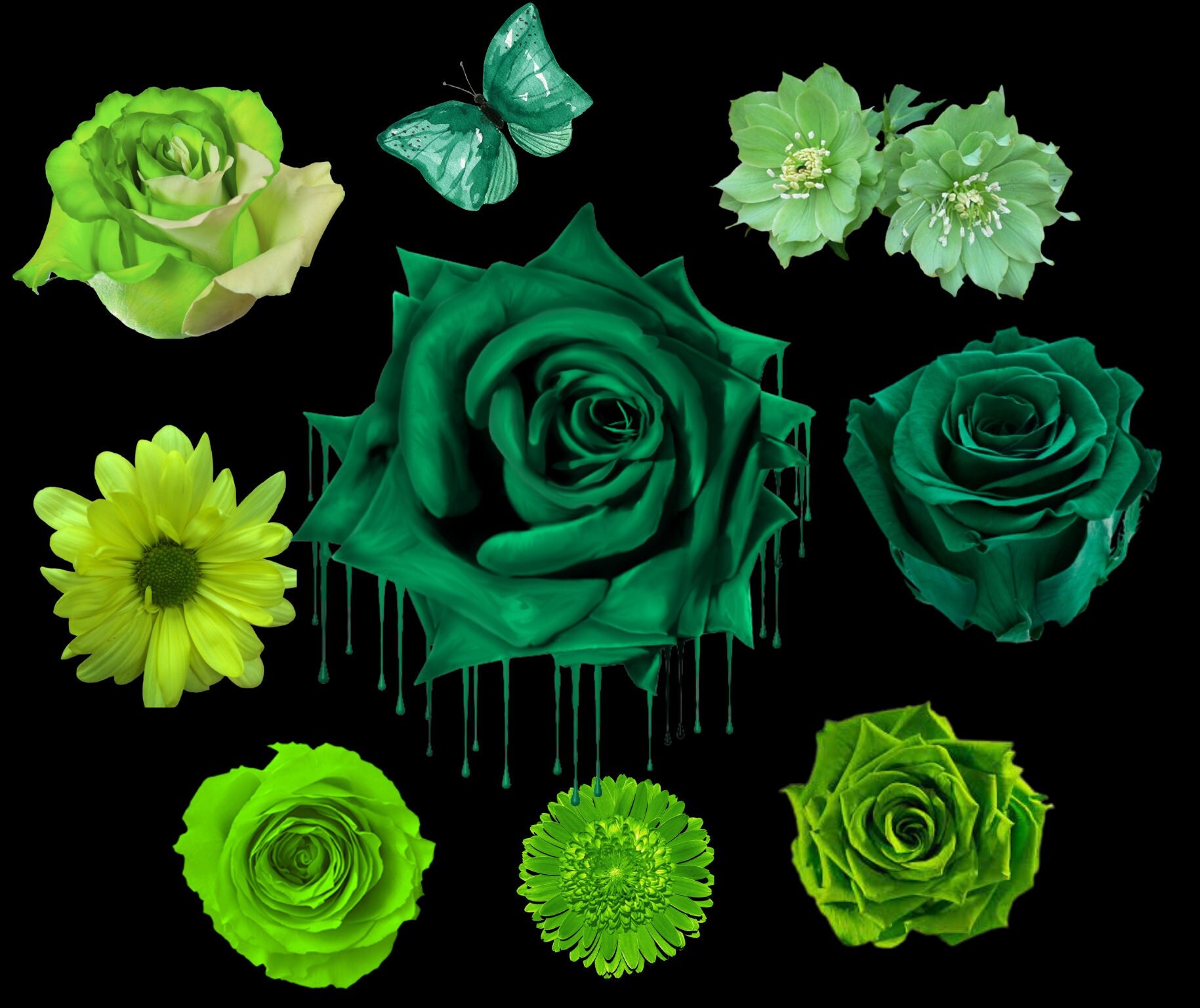 1.25 Mint Green Big Rose Paper Craft Flowers - Pack of 72 - CB Flowers &  Crafts