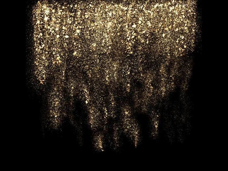 16 Piece Gold Glitter Clip Art Set PNG Against Transparent - Etsy Australia