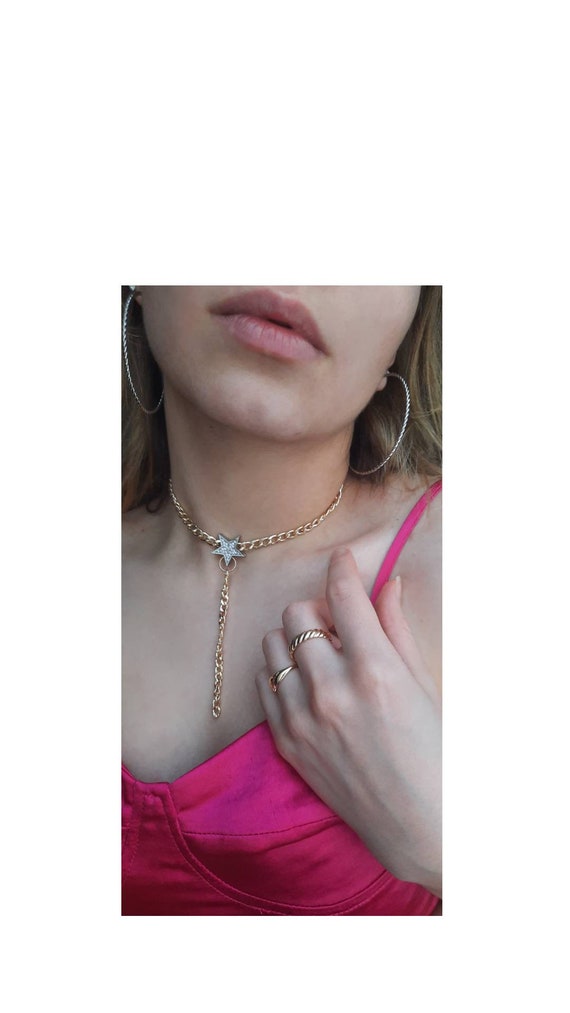 Gold Choker Necklace , Chokers , Jewelry , Stainless 